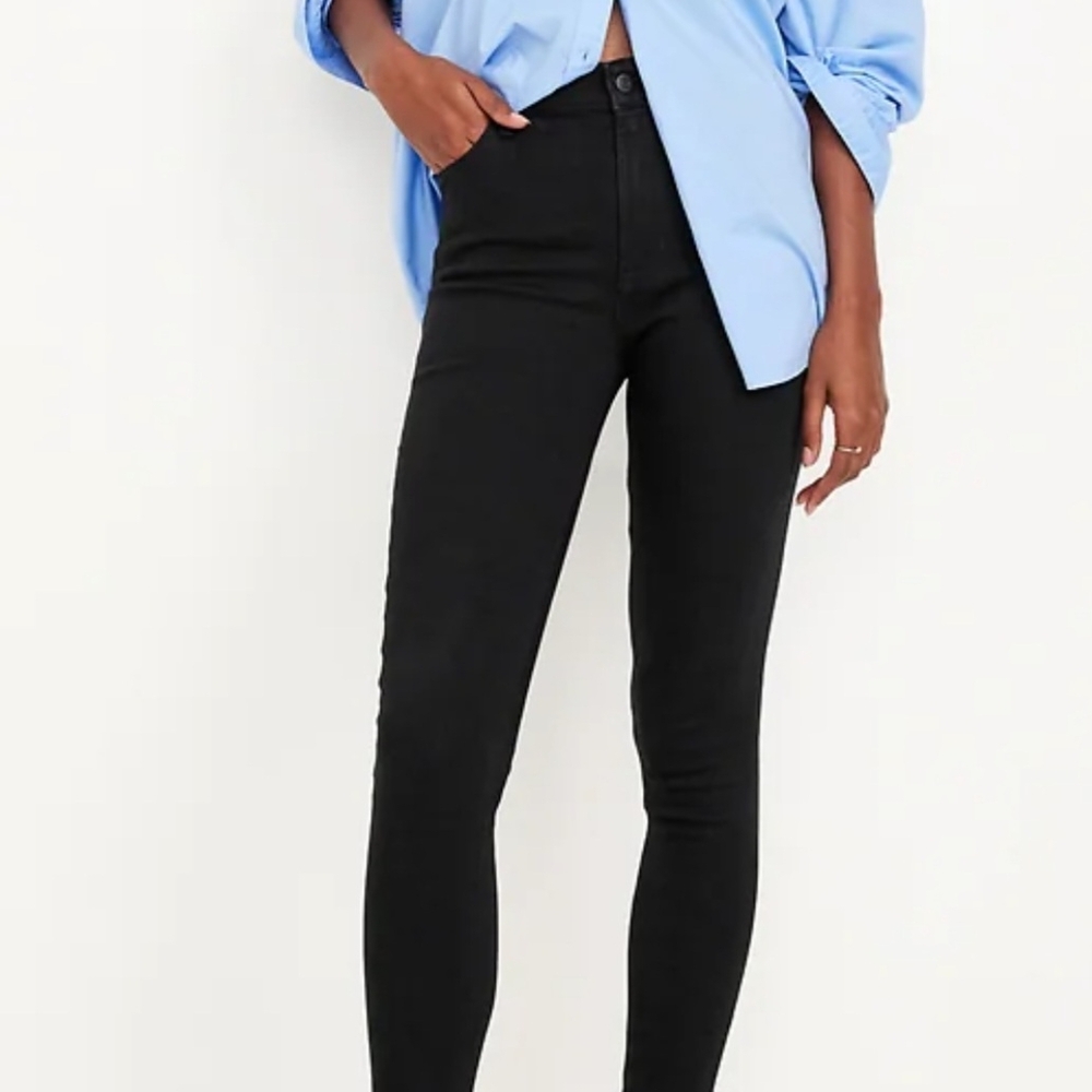 Old Navy Women's Black High Waisted Wow Super Skinny Jeans